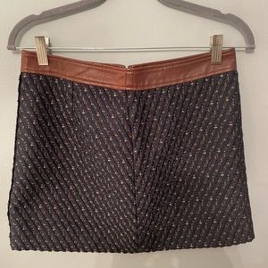 Theory Heighten Tweed Lanitta Leather Trim Skirt 4